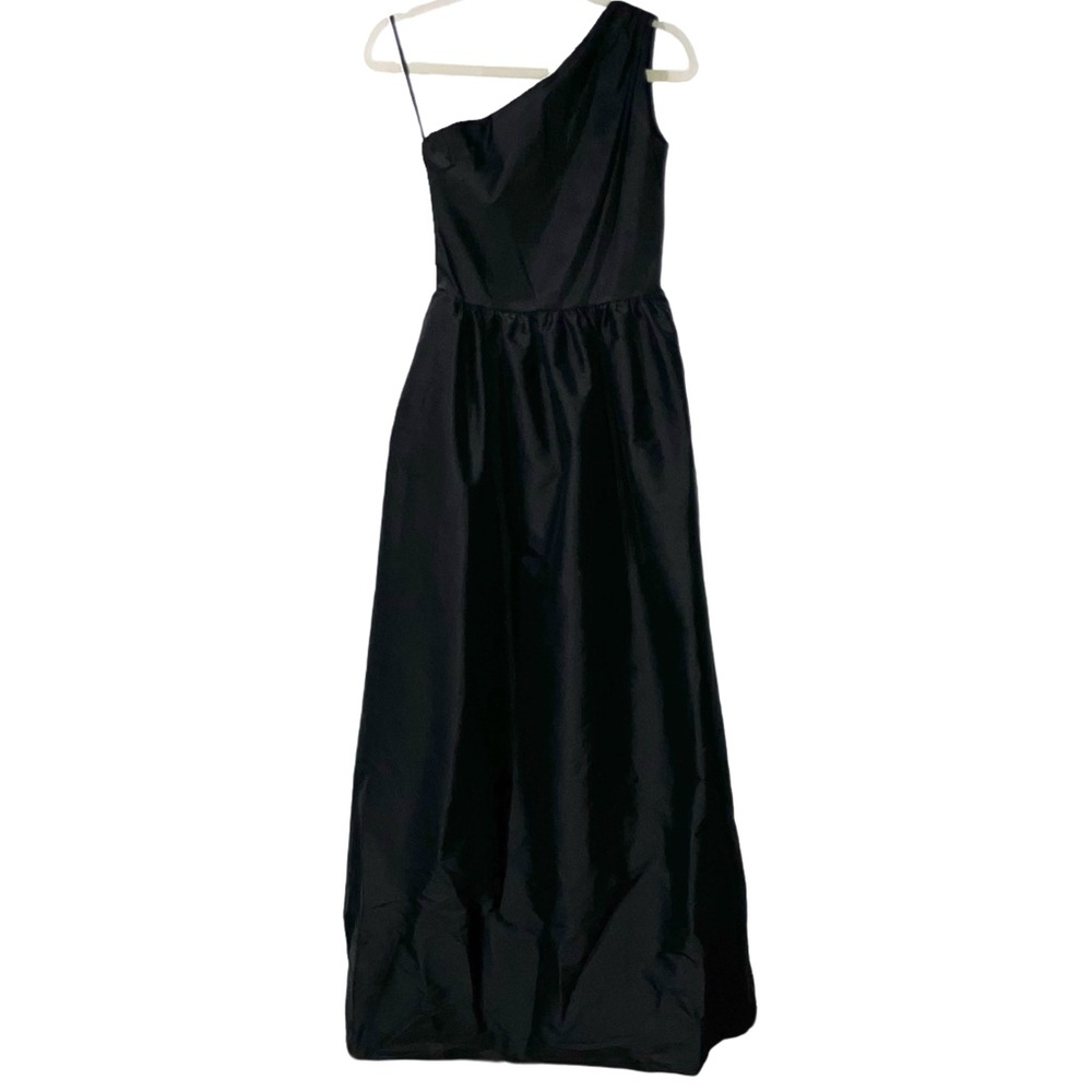ALFRED SUNG One-Shoulder Black Evening Gown - Picture 6 of 17